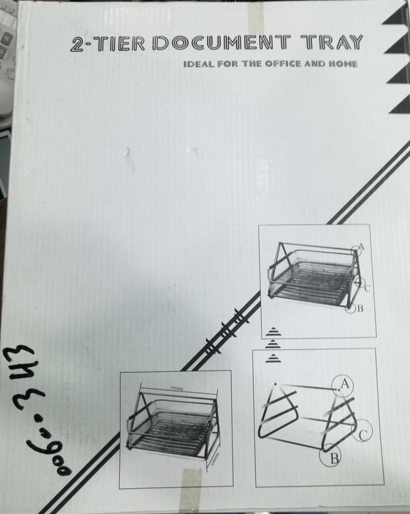 TrayIron-2 Tier Office Tray - Rectanguler Shape Stand