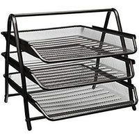 Tray-Black Mesh Document Tray 3 divisions