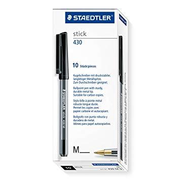 Staedtler-Stick 430 M-Ballpoint Pen-Black