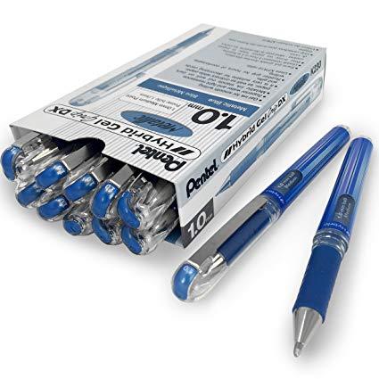 Pentel-Hybrid Gel Grip Dx-Blue