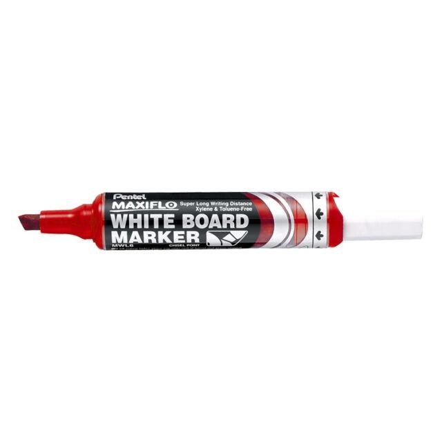 Pentel-Maxiflow Whiteboard chisel-Red